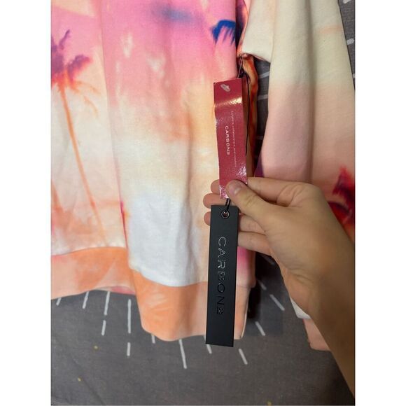 NWT Carbon38 Tropical Palm Tree Crewneck - Picture 3 of 7